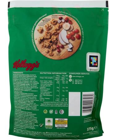 Kellogg's Extra Frutta e Frutta Secca Dehydrated Fruit Crispy Oat Flakes 375g 6 Count - Buy Online on GoSupps.com