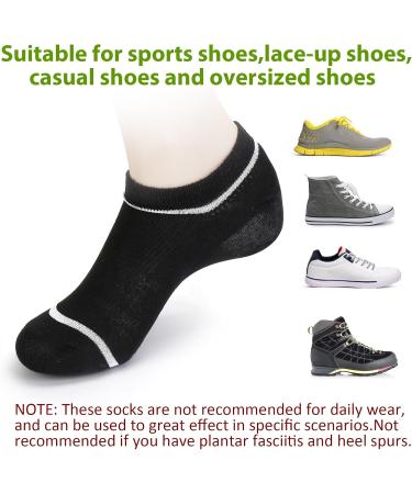 Invisible Height Increase Insoles with Non-Detachable Socks - 2-in-1 Heel Lift Inserts 1.4 Inch Cushion for Men & Women Black - Buy Online on GoSupps.com