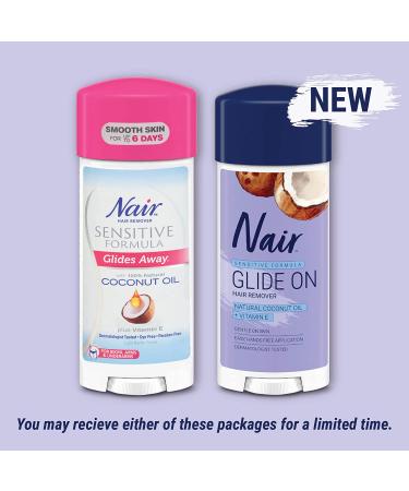 Nair Hair Remover Sensitive Formula Glide On Depilatory Cream 3.3 oz - Gentle Hair Removal Solution - Buy Online on GoSupps.com