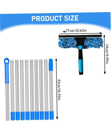 Window Cleaning Kit Window Squeegee Cleaner Tool with 10-Section Extension Pole 2-in-1 Rotatable Window Squeegee Telescopic Pole for Home Car Glass Window Cleaning Kit Squeegee Window Squee - Buy Online on GoSupps.com