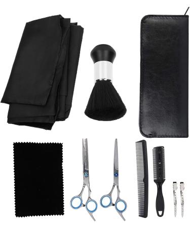 Professional Hair Cutting Thinning Scissors Salon Apron Hair Sweeping Brush Tool Set for Various Hair Types - Buy Online on GoSupps.com