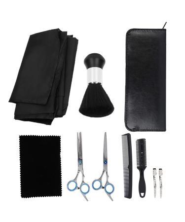 YAOGOHUA Professional Hair Cutting Thinning Scissors Salon Apron Hair Sweeping Brush Tool Set