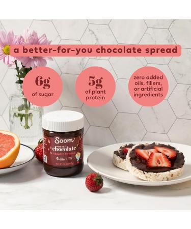 Soom Foods Dark Chocolate Sea Salt Tahini Spread 12oz (Pack of 2) - Silky Smooth Texture for Baking, Desserts, Hummus - Vegan, Nut-Free, Gluten-Free - Buy Online on GoSupps.com
