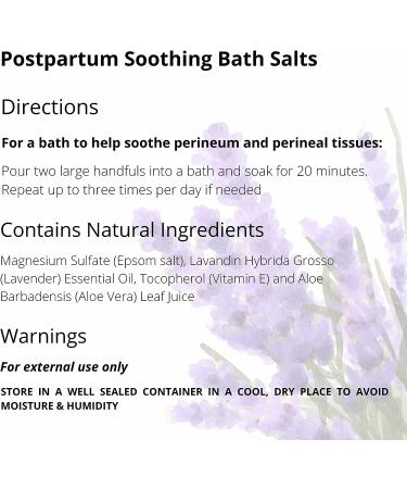 Doctor Butler's Postpartum Soothing Epsom Bath Salts for Women - Postpartum Recovery, Hemorrhoids Relief, Perineal Tissue Soothing (32 oz) - Buy Online on GoSupps.com