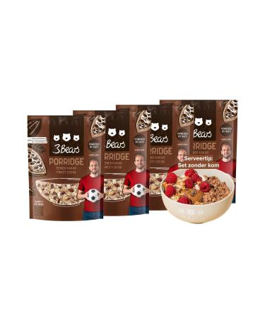 3Bears Porridge Elegant Cacao 4er Package 4 x 400g No added sugars Overnight oats Breakfast 100 natural