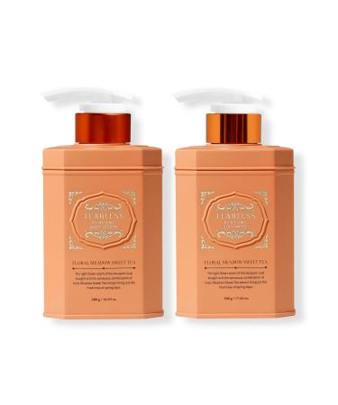 TEABLESS Floral Meadow Sweet Tea Perfumed Body Lotion & Body Wash Duo Set Dry Skin & Sensitive Skin Daily Hydrating Moisturizer & Shower Gel Non-Greasy Jasmine Scent Korean Skin Care