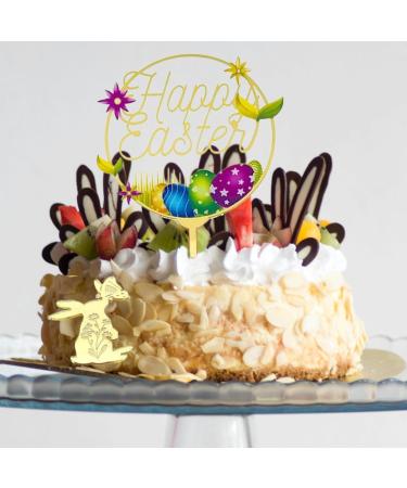 8-Piece Easter Cake Topper Set - Festive Bunny and Egg Designs for Easter Celebration - Buy Online on GoSupps.com