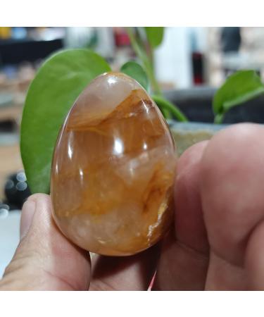 Natural Crystal Rough Natural Crystals and Stones 1pcs Natural Yellow Stones and Minerals raw ore Crystal Egg Shape gem can be usd to Decoration Home Decor and DIY Gift for Decoration QINTINYIN 90-100g - Buy Online on GoSupps.com
