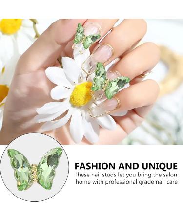 1Bag Butterfly Rhinestones 3D Fashionable Craft Accessories Embellishment For Decoration Green H098 - Buy Online on GoSupps.com