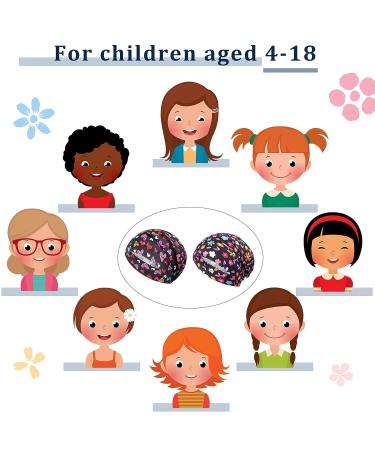 Satin Lined Kids Hair Bonnet for Sleeping - Cute Pattern, Multicoloured - Buy Online on GoSupps.com