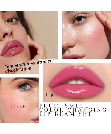 HONGZHUANG 6PCS Double Flower Jelly Discoloration Lipstick Gift Set - Color-changing Lip gloss with pH Control for Long Lasting Protection - Makeup Kit - Buy Online on GoSupps.com