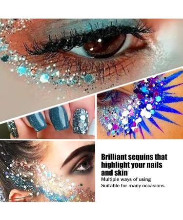 Nail Chunky Glitter Dazzling Luster Widely Use Nail Art Confetti DIY Unique Nails for Crafts Making for Body Decoration(HC37) - Buy Online on GoSupps.com