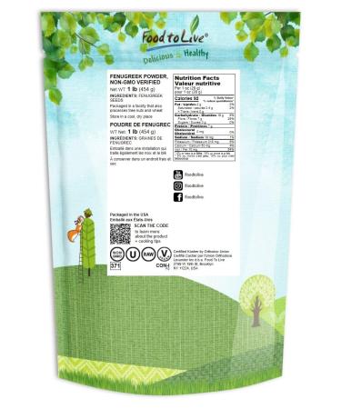 Fenugreek Powder 1 lb - Non-GMO, Kosher, Vegan, Rich in Fiber & Iron - Ideal for Spice Blends, Curries, Chutneys, and Smoothies - Buy Online on GoSupps.com