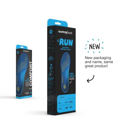 Superfeet Run Support Insoles - Trim-to-Fit Low to Medium Arch Support for Running Shoes | Professional Grade - Size 9.5-11 Men / 10.5-12 Women - Buy Online on GoSupps.com