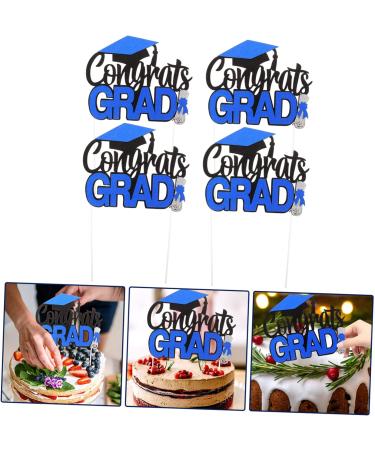 DECHOUS 4pcs Graduation Row Graduation Dessert Toppers Grad Picks Appetizer Dessert Picks Class of 2023 Graduation Toppers Graduation Decorations Class of 2023 The Draft Blue 17X13.5CM - Buy Online on GoSupps.com