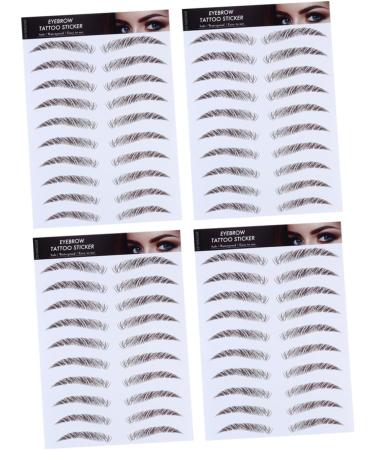 Beavorty 8 Pcs Eyebrow Stickers Black Stickers 4d Eyebrow Tattoos Water Transfer Eyebrow Sticker Tool Shaping - Buy Online on GoSupps.com
