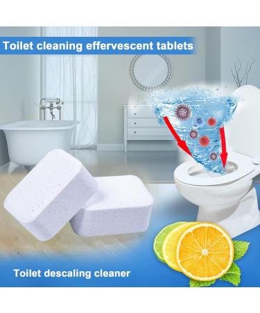 Erhigher Effervescent Toilet Cleaner Bowl Tablets Powerful Cleaning Removes Stains Odors Refreshes Bathroom Hassle-Free Solution 5/10/20 Pack Stain White 5pcs - Buy Online on GoSupps.com