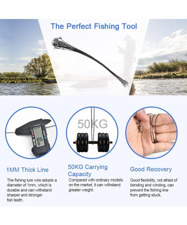 Durantey 30-Piece Steel Leader Fishing Wire - Coated 50cm Pike Fishing Lines for Superior Performance - Buy Online on GoSupps.com