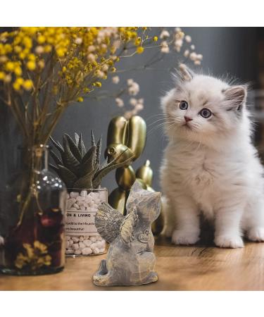 Cat Angel Memorial Figurine - Sympathy Gift for Cat Lovers - Remembering a Beloved Feline Companion - Hand-Painted Sculpted Figure - Natural Love My Cat (Gray) - Buy Online on GoSupps.com