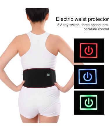 Brrnoo USB Heating Waist Belt - Pain Relief & Lumbar Support Brace | Back Therapy Pad for Effective Pain Relief - Buy Online on GoSupps.com