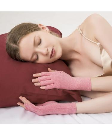2 Pairs Arthritis Compression Gloves for Relieve Rheumatoid Arthritis  Osteoarthritis  Carpal Tunnel  Joint Pain  Open Fingerless Gloves  Fit for Women and Men to Daily Work (Pink  Medium) - Buy Online on GoSupps.com