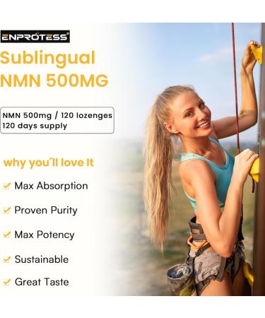 Max Absorbency Sublingual NMN 500mg Lozenges - 120-Day Supply for Cell Repair, Energy Boost, Muscle Health & Anti-Aging | Immune Support Supplement - Buy Online on GoSupps.com
