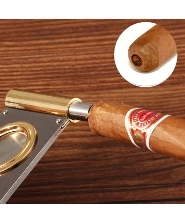 Portable Cigar Cutter Guillotine Built-in Cigar Punch Sharp Blade Premium Stainless Steel Cigars Accessories Tool Gift for Men - Buy Online on GoSupps.com