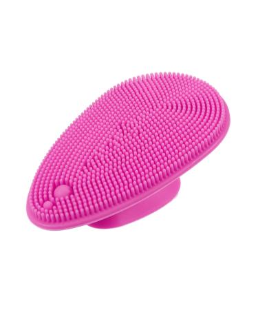 VOCOSTE Silicone Face Scrubber Exfoliator Cleansing Brush Face Scrub Brush Soft Face Wash Brush for Facial Exfoliator Rose Red 3.15"x1.85"x1.14"