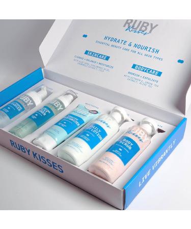Ruby Kisses Complete Hydration Skincare Set | Face & Body Essentials | Korean Skincare | Daily Cleanser Toner Lotion & Scrub - Buy Online on GoSupps.com