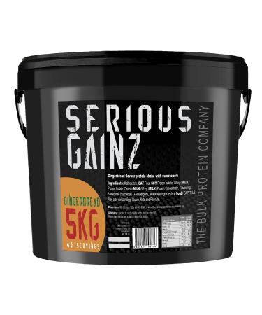 The Bulk Protein Company SERIOUS GAINZ - Whey Protein Powder - Weight Gain Mass Gainer - 30g Protein Powders (Gingerbread 5kg) Gingerbread 5 kg (Pack of 1)