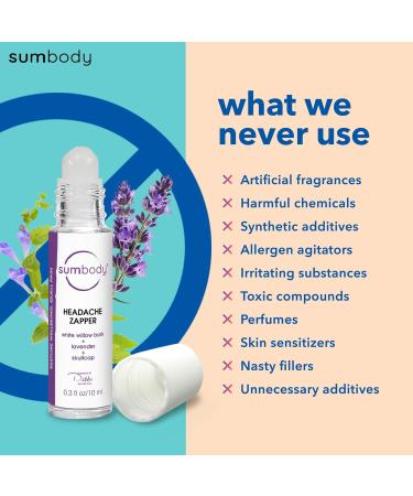 Headache Relief Essential Oil Roller - Aromatherapy Zapper for Migraine & Tension (10ml) - Cooling Stick & Purse Essential - Buy Online on GoSupps.com