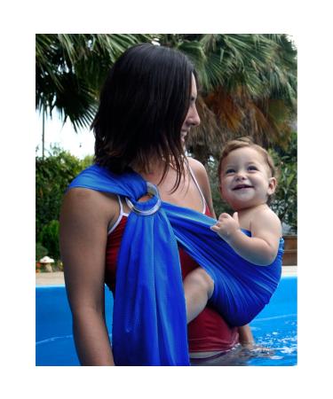 Water Sling Baby Wrap Carrier for Summer Pool - Adjustable Shoulder Ring Mesh Breathable Chest Sling Infant Carrier for Summer Pool Beach