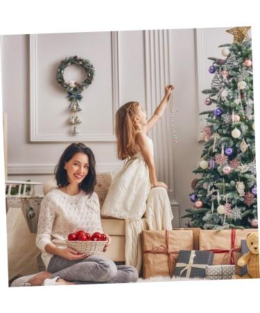 Ciieeo 30pcs Simulated Candy Cane Xmas Candy Canes Candy Crutch Christmas Pendant Sugar Candy Canes Plastic White Green Red 15X4cm - Buy Online on GoSupps.com