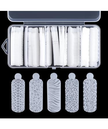 BNG 60 pieces of dual forms stickers for nail gel crystals silicone forms shapes for creating relief designs on nails reusable duet system template dual form for French manicure