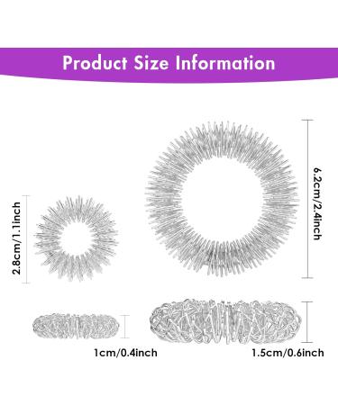 10-Piece Acupressure Massage Ring Set | Finger & Wrist Massage Rings for Stress Relief & Improved Blood Circulation - Buy Online on GoSupps.com