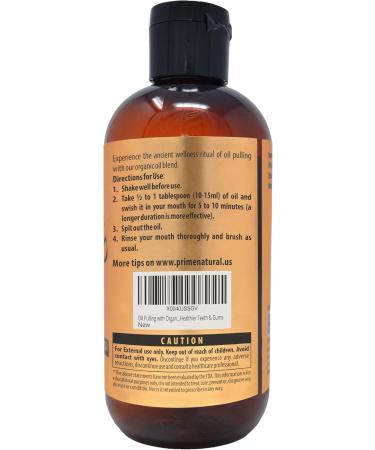 PRIME NATURAL Oil Pulling with Organic Coconut & Organic Peppermint Oil 8oz | Cocomint | Natural Oral Care & Teeth Whitening | Alcohol Free Mouthwash Freshens Breath Healthier Teeth & Gums - Buy Online on GoSupps.com
