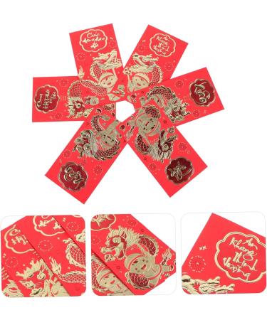 6pcs Red Pocket for New Year Spring Festival Gift Lunar New Year Gift Bags Red Envelopes Chinese Red Packet Chinese Red Envelope New Year Red Envelopes Delicate China Paper - Buy Online on GoSupps.com