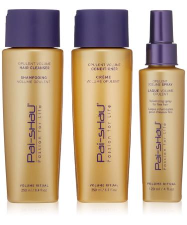 Pai-Shau Opulent Volume Cleanser Opulent Volume Conditioner Opulent Volume Spray Set 3 ct.