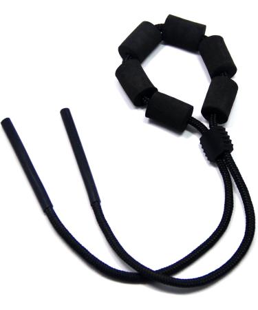 SAMSFX 2PCS Floating Eyeglasses Strap with Foam Adjustable Sports Sunglass/Eyeglass/Glasses Chain Retainer Neck Cord for Swimming Water Rafting Drift Outdoor Fishing Boating  Black - Buy Online on GoSupps.com