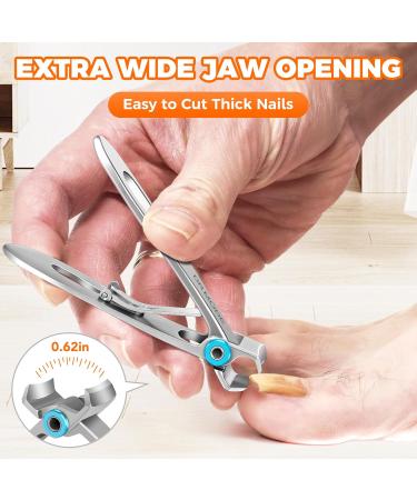 Heavy Duty Nail Clippers for Men - Ultra Sharp Ingrown Toenail Clippers for Thick Nails with Wide Opening - Perfect for Seniors - Buy Online on GoSupps.com