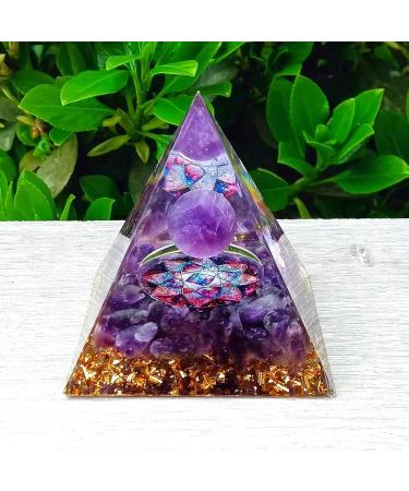 Ycingcheng 6cm Pyramid Orgon Crystal Energy Tower for Healing, Chakra Balance, and Immune System Boost - Buy Online on GoSupps.com