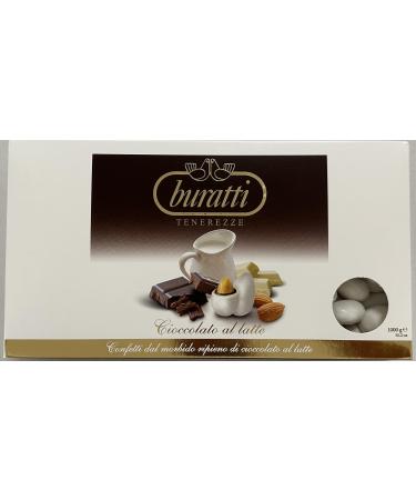 Buratti Confetti Almond Dragées Covered with White Tenderness Chocolate 1 Kg