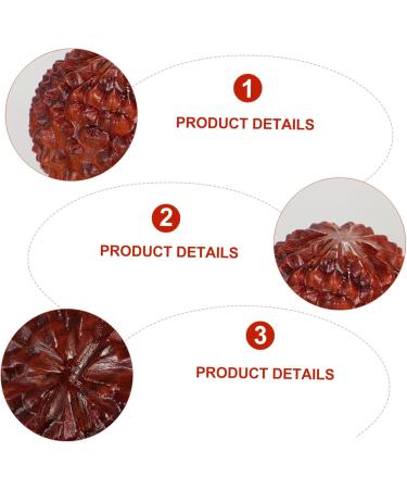 Beavorty 2-Stone Wooden Carving Massager - Chinese Decor Foot Massage Ball for Stress Relief | Rosewood Decompression Toy - Buy Online on GoSupps.com