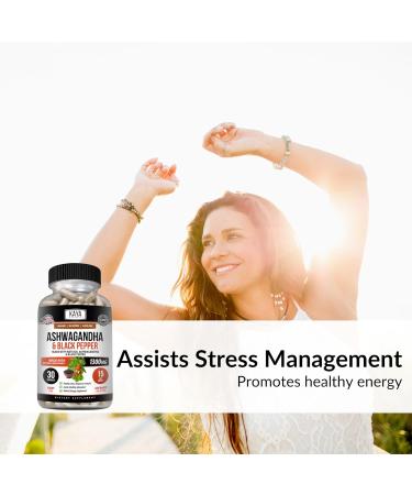 Kaya Naturals Ashwagandha Root with Black Pepper | Maximum Strength 1300mg Adaptogen Supplement Support Adrenal Glandular Health Mood Relief Focus Energy & Vitality for Men & Women 30 Count (Pack of 1) - Buy Online on GoSupps.com