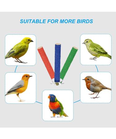 Patikil 0.6x3.9 Vogel Paw Bird Wood Bars Stand - Cage Accessories for Small Birds Parrots & Lovebirds - Blue - Buy Online on GoSupps.com