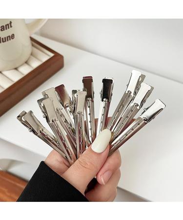 Acpetdr 30-piece set of duckbill clips rust-proof metal crocodile curling clips with holes suitable for hair styling hair dyeing silver hair clips for women metal hair clips - curling clips - Buy Online on GoSupps.com