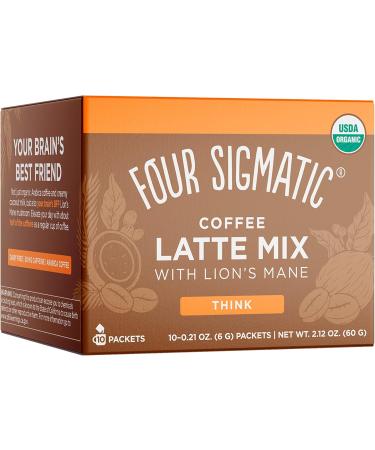 Four Sigma Foods RAWE-FSMCLM-FR Four Sigmatic Mushroom Coffee Mix & Chaga 10 Servings X 2.5g Lion's Mane & Chaga 10 Count & Coffee Latte Mix with Lion's Mane Eng 10 X 6 g sachets 60 gram - Buy Online on GoSupps.com