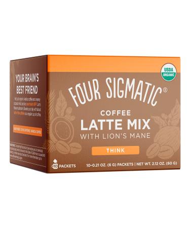 Four Sigmatic Coffee Latte Mix with Lion's Mane 10 Packets 0.21 oz (6 g) Each