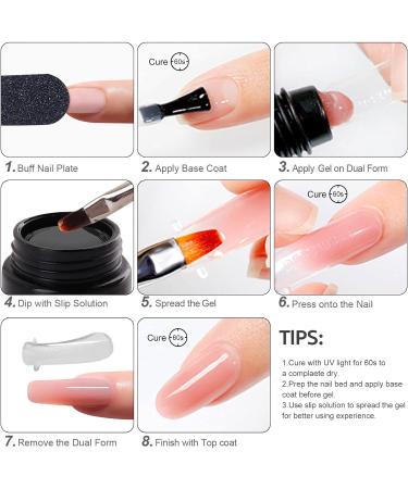 Layhou Nail Extension Gel Set Nail Strengthen Gel UV/LED Nail Lamp Nail Dryer Base Coat Top Coat with Nail Brush Nail File Nail Clip Manicure Tools (#4) - Buy Online on GoSupps.com