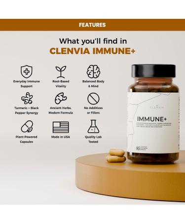 Immune Support Supplement Advanced Herbal Blend with Turmeric Maca Root & Black Pepper Daily Wellness Formula 90 Vegan Capsules Made in USA - Buy Online on GoSupps.com